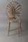 Goldener Wheat Chair von S. Salvadori, Florenz, 1960er 4
