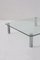 Vintage Italian Glass Coffee Table with Metal Feet, 1970s, Image 7