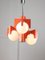 Vintage Italian Orange and Opaline Chandelier, 1970s 2