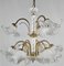 Large Ceramic Chandelier in Brass and Murano Glass, Italy, 1970s, Image 2