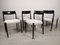 Scandinavian Black Lacquered Dining Chairs by Niels Otto Møller, 1950s, Set of 4 1