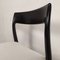 Scandinavian Black Lacquered Dining Chairs by Niels Otto Møller, 1950s, Set of 4 26