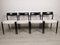Scandinavian Black Lacquered Dining Chairs by Niels Otto Møller, 1950s, Set of 4 2