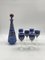 Moutblown Liqueur Carafe and Glasses with Nazar Eyes, Set of 7 1