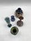 Small Mouth-Blown Glass Vases with Nazar Eyes Decor, Set of 5 4