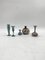 Small Mouth-Blown Glass Vases with Nazar Eyes Decor, Set of 5 2