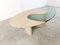 Travertine and Glass Coffee Table, Italy, 1970s 1