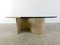 Travertine and Glass Coffee Table, Italy, 1970s 10