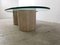 Travertine and Glass Coffee Table, Italy, 1970s 4