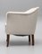 White Fabric Capitonne Armchair, Sweden, 1970s 2