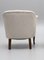 White Fabric Capitonne Armchair, Sweden, 1970s 3