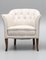 White Fabric Capitonne Armchair, Sweden, 1970s, Image 4