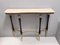 Vintage Ebonized Beech Console Table with Portuguese Pink Marble Top, 1950s 1