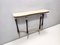 Vintage Ebonized Beech Console Table with Portuguese Pink Marble Top, 1950s 4