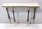 Vintage Ebonized Beech Console Table with Portuguese Pink Marble Top, 1950s 3