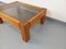 Vintage Pine and Smoked Glass Coffee Table, 1970s 8