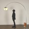 Vintage Arched Floor Lamp in Steel & Marble, Italy, 1960s 2