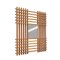 Espejo de pared de madera de roble atribuido a Ettore Sottsass para Santambrogio & De Berti, Italia, 1959, Imagen 2