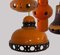 Lampes à Suspension en Céramique Vernie Orange, Allemagne, 1970s, Set de 4 4
