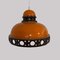 Lampes à Suspension en Céramique Vernie Orange, Allemagne, 1970s, Set de 4 11