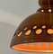 Lámparas colgantes de cerámica esmaltada marrón, Alemania, años 70. Juego de 3, Imagen 14