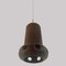 Brown Glazed Ceramic Pendant Lights, Germany, 1970s, Set of 3 5