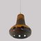 Brown Glazed Ceramic Pendant Lights, Germany, 1970s, Set of 3 8