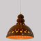 Brown Glazed Ceramic Pendant Lights, Germany, 1970s, Set of 3 11