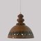 Brown Glazed Ceramic Pendant Lights, Germany, 1970s, Set of 3 12