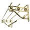 Art Deco Bauhaus Modernist Coat Rack in Brass, 1930s 3