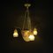 Lámpara de araña Art Déco de bronce atribuida a Muller Fres & Petitot, años 30, Imagen 12