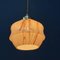 Pink Marbled Glass Hanging Lamp with Brass Fixture, Image 10