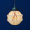 Pink Marbled Glass Hanging Lamp with Brass Fixture, Image 2
