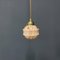 Pink Marbled Glass Hanging Lamp with Brass Fixture 3