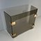 Smoked Glass and Brass Trifold Fireguard, 1970s 4