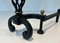 Wrought Iron & Brass Andirons, 1970s, Set of 2 10