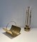 Neoclassical Style Brass Firewood Holder, 1970s 12