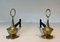 Neoclassical Style Bronze Andirons, 1960s, Set of 2 1