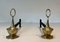 Neoclassical Style Bronze Andirons, 1960s, Set of 2, Image 1