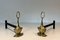 Neoclassical Style Bronze Andirons, 1960s, Set of 2 2