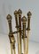 Neoclassical Bronze and Brass Fire Tools Set, 1930s, Set of 4 4
