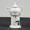 White Ceramic Teapot with Base and Candleholder by Richard Ginori, Set of 3 2