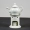 White Ceramic Teapot with Base and Candleholder by Richard Ginori, Set of 3 1