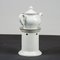 White Ceramic Teapot with Base and Candleholder by Richard Ginori, Set of 3 4