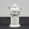 White Ceramic Teapot with Base and Candleholder by Richard Ginori, Set of 3 3