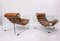 Hyaline Lounge Chairs in Cognac Leather attributed to Fabio Lenci, Italy, 1967, Set of 2 5