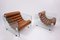 Hyaline Lounge Chairs in Cognac Leather attributed to Fabio Lenci, Italy, 1967, Set of 2 6