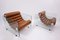 Hyaline Lounge Chairs in Cognac Leather attributed to Fabio Lenci, Italy, 1967, Set of 2, Image 6