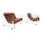 Hyaline Lounge Chairs in Cognac Leather attributed to Fabio Lenci, Italy, 1967, Set of 2, Image 1