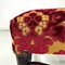 Antique French Poufs in Wood with Yellow and Dark Red Damask Fabric, 1850s, Set of 2, Image 7